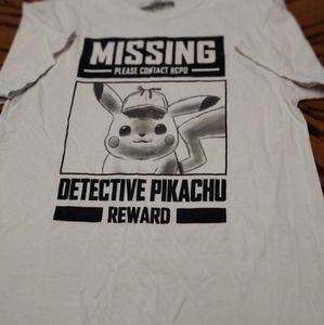 Men's white shirt sleeve tee, Pokemon